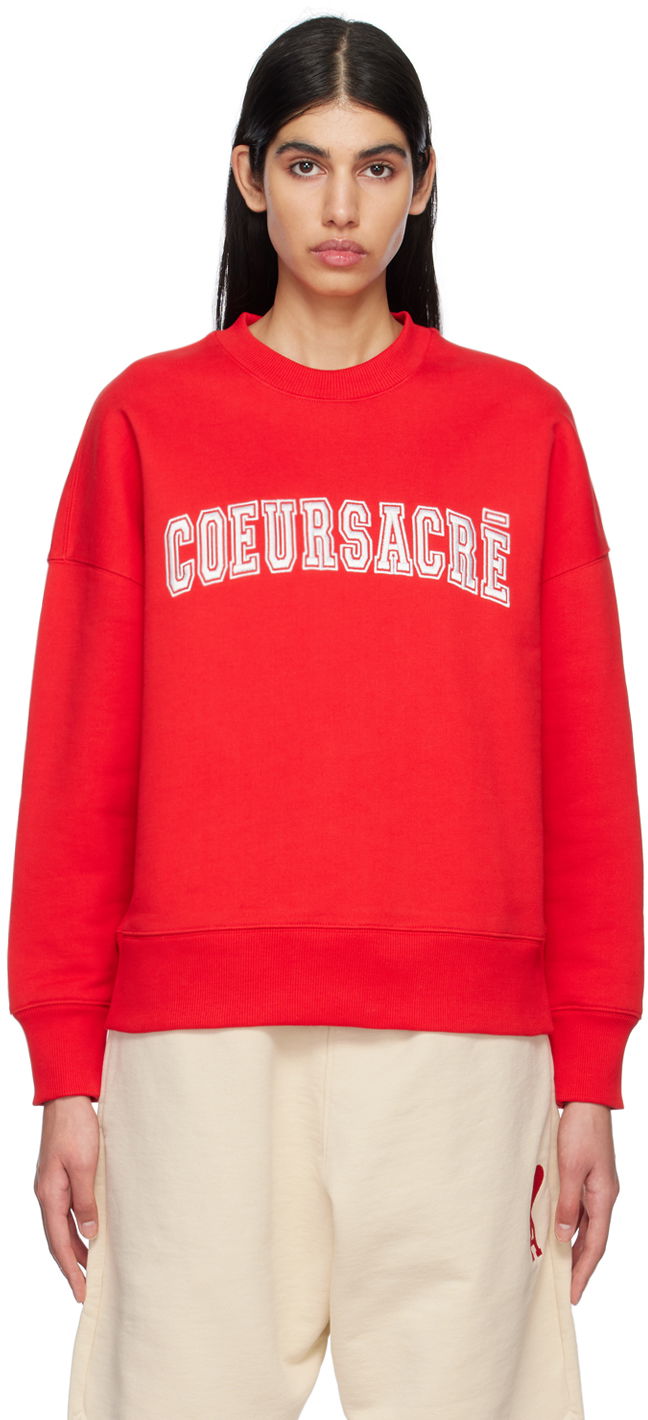 Mikina AMI Sweatshirt Červená | USW009.747, 0