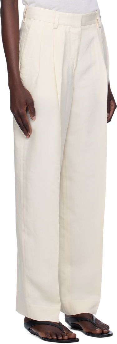 Nohavice TOTEME TOTEME Double-Pleat Straight-Leg Trousers Čierna | 252-WRB0289-FB0459, 4