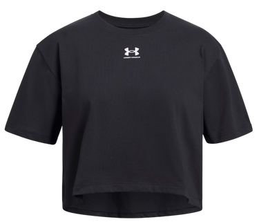 Crop Top Under Armour Rival Short Sleeve T-Shirt Čierna | 1389755-001, 0