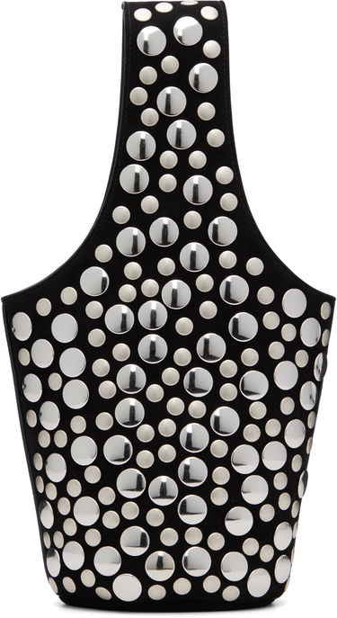 Tote bag Khaite KHAITE Livia Studded Suede Tote Čierna | H2031-849, 0