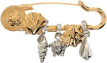 Spona Versace Versace Gold & Silver-Tone Icons De La Mer Safety Pin Brooch Žltá | 1020570_1A00620, 0
