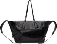 Track Zip Shiny Calfskin Tote