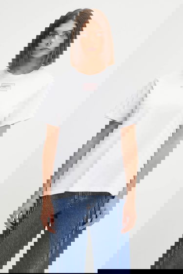 Tričko GANNI GANNI Basic Jersey Collage Relaxed T-Shirt Biela | T4157, 2