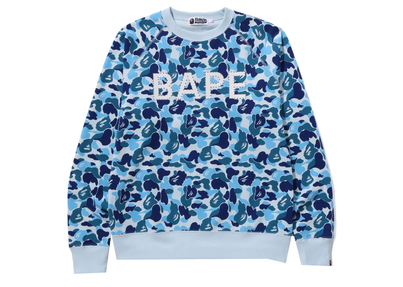 Mikina BAPE BAPE ABC Camo Crystal Stone Crewneck Blue Modrá | 1J80-113-008, 0