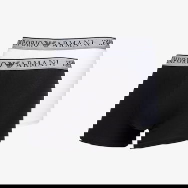Boxerky Emporio Armani EA7 Men's Knit Trunk 2-Pack Nero/ Bianco M Čierna | 111769 4F720 10320, 0