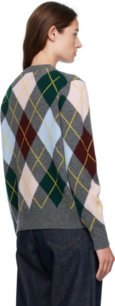 Sveter &Daughter &Daughter Ava Argyle Crewneck Sweater Šedá | WL24205, 2