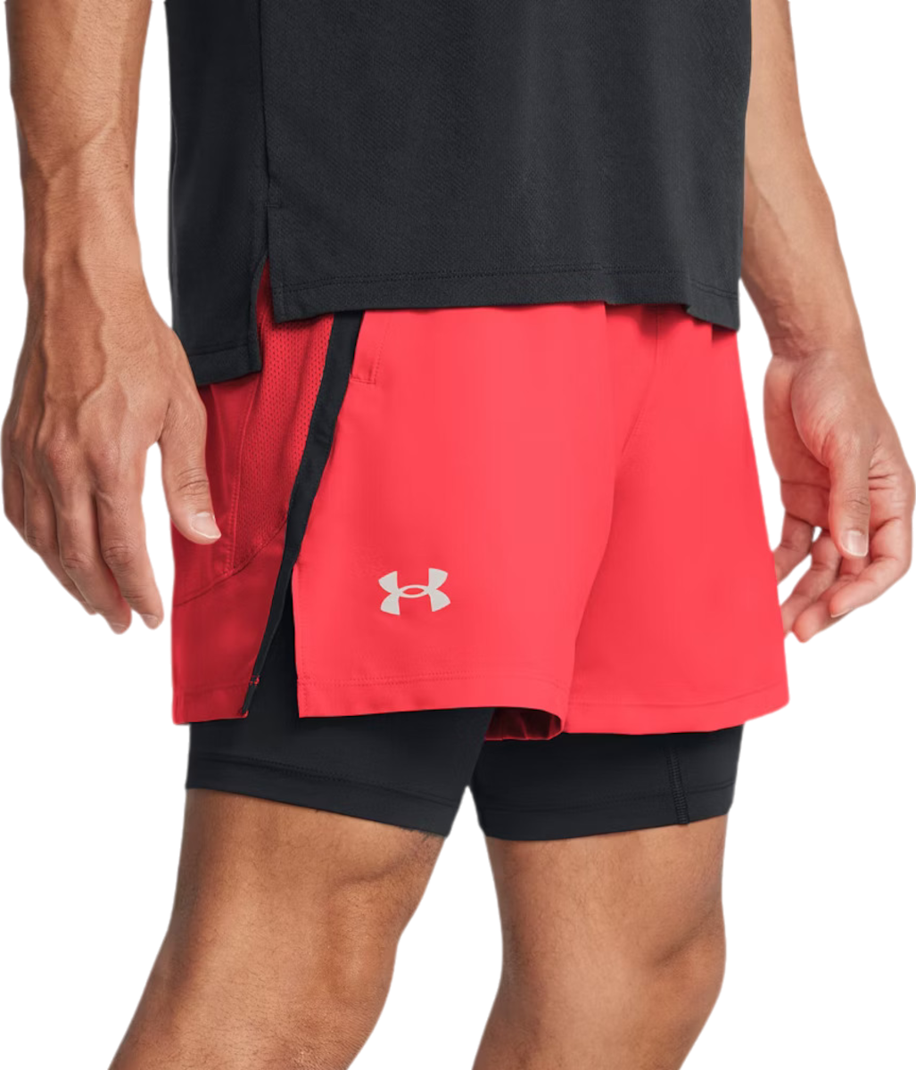 Šortky Under Armour Shorts UA LAUNCH 5 2-IN-1 Červená | 1382640-713, 0