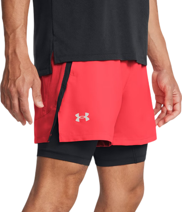 Šortky Under Armour Shorts UA LAUNCH 5 2-IN-1 Červená | 1382640-713, 0