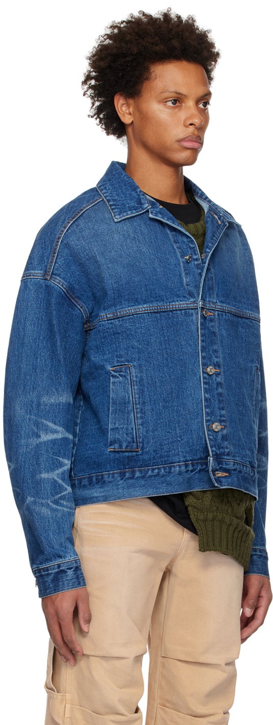 Bunda We11done We11done Printed Denim Jacket Modrá | WD-DJ3-22-376-U-BL, 1