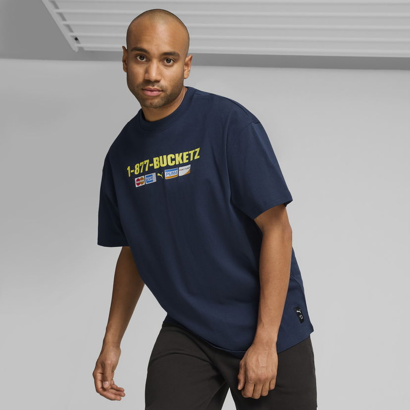 Tričko Puma Step Up Your Game Basketball T-Shirt Navy | 627154_01