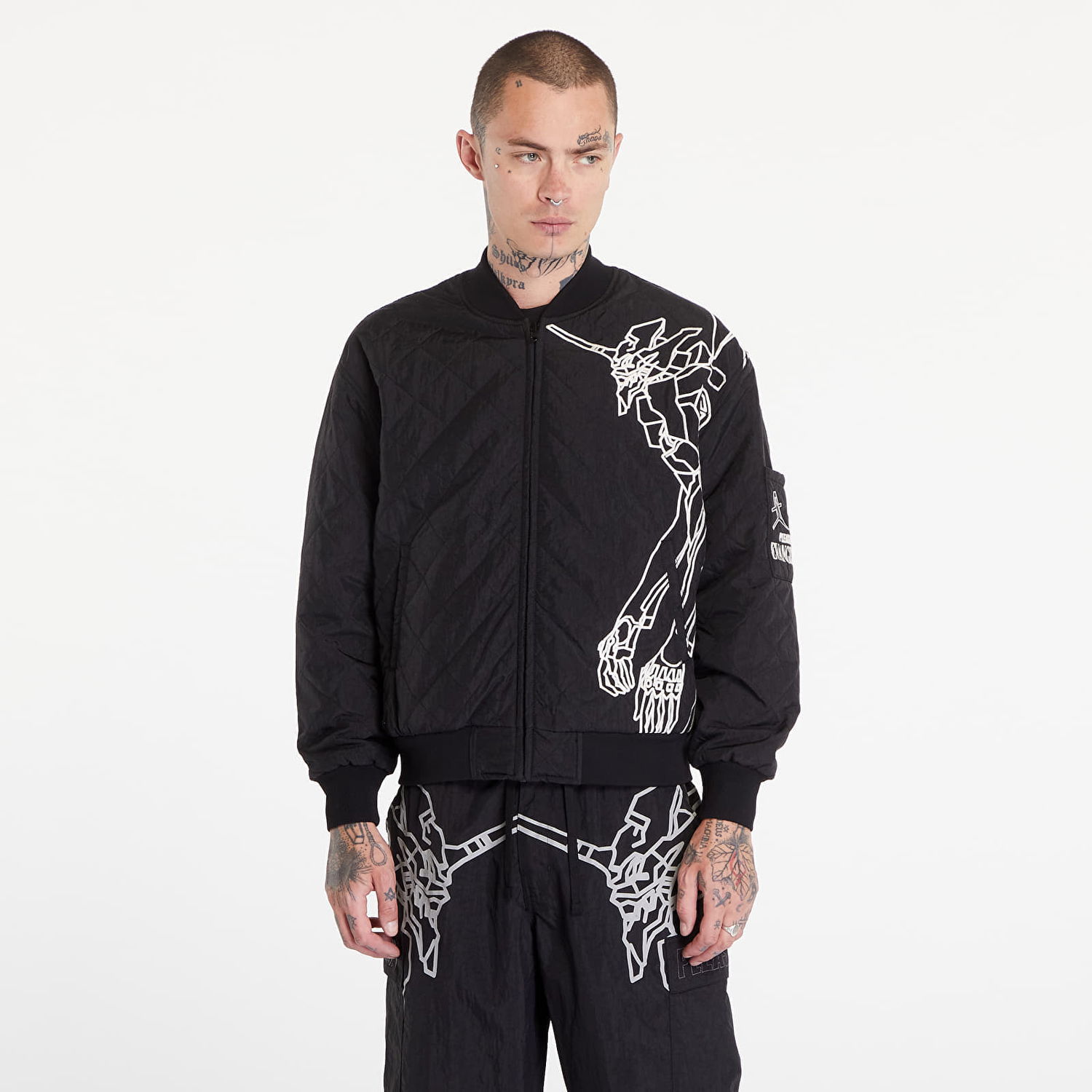Bomber bunda Pleasures Humanoid Reversible Bomber Black Čierna | P24E009 BLACK, 0