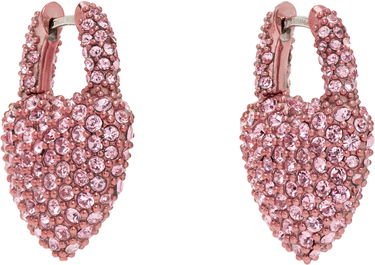 Náušnice Balenciaga Balenciaga Minnie Heart Crystal Earrings Ružová | 811879 TZ63V, 1