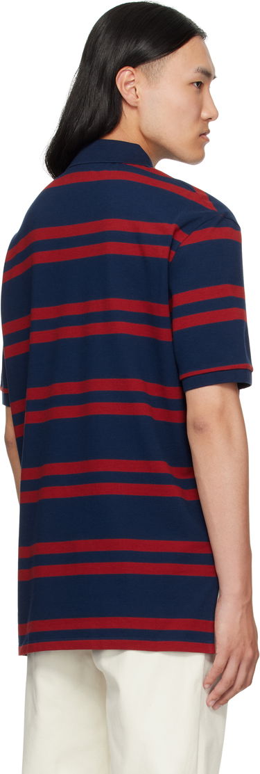 Polo tričko Valentino Valentino 'Chez Valentino' Cotton Piqué Polo Navy | 7V3MH04CAYN, 2