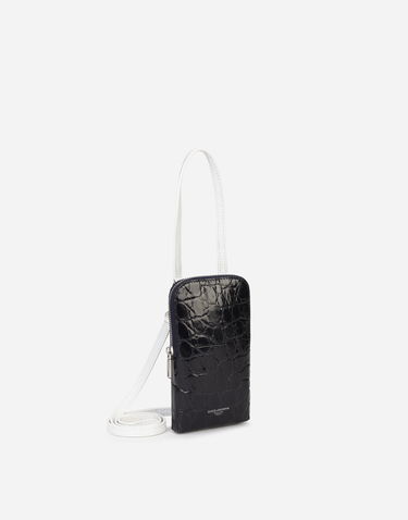 Peňaženka Dolce & Gabbana Dolce & Gabbana Alligator Skin Cell Phone Case With Heat-stamped Logo Navy | BP2575A2V7489623, 1