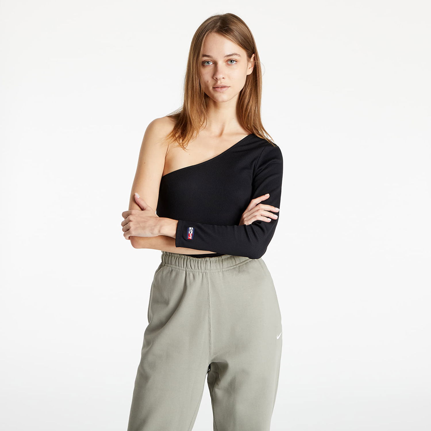 Tričko Tommy Hilfiger Jeans Tiny Tommy 1 Asymetric Rib Čierna | DW0DW11041 BDS, 0