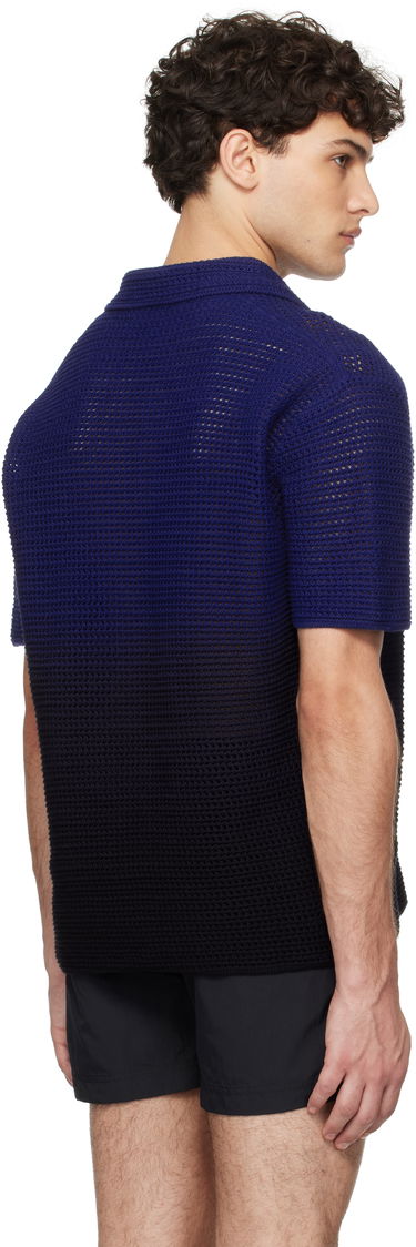 Polo tričko Orlebar Brown Orlebar Brown Batten Open Knit Polo Modrá | 280027, 2