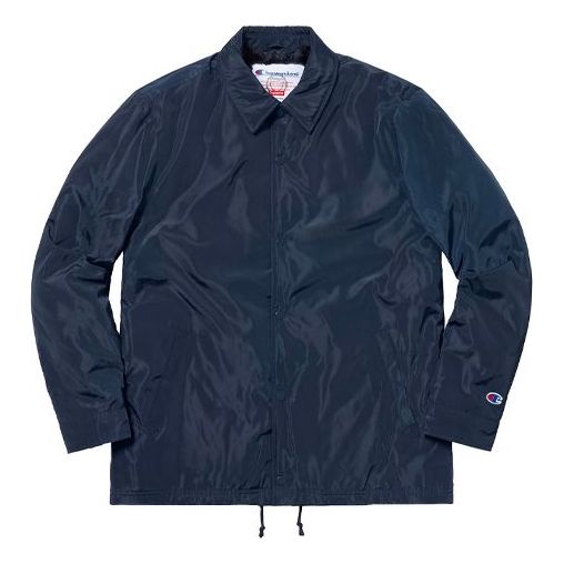 Vetrovka Supreme Champion Label Coaches Jacket Navy | SUP-FW18-368