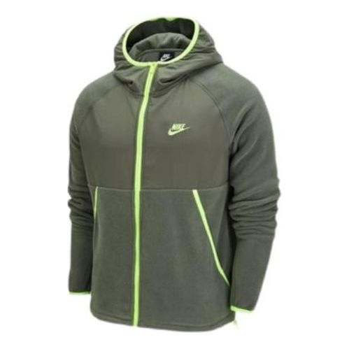 Mikina Nike Sportswear Fleece Lined Hooded Jacket Zelené | DM1220-380, 0