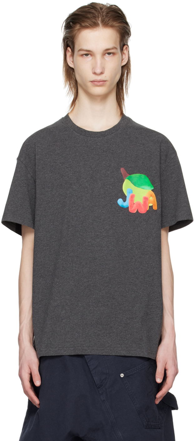 Tričko JW Anderson Gray Lime T-Shirt Šedá | JT0229-PG0980, 0