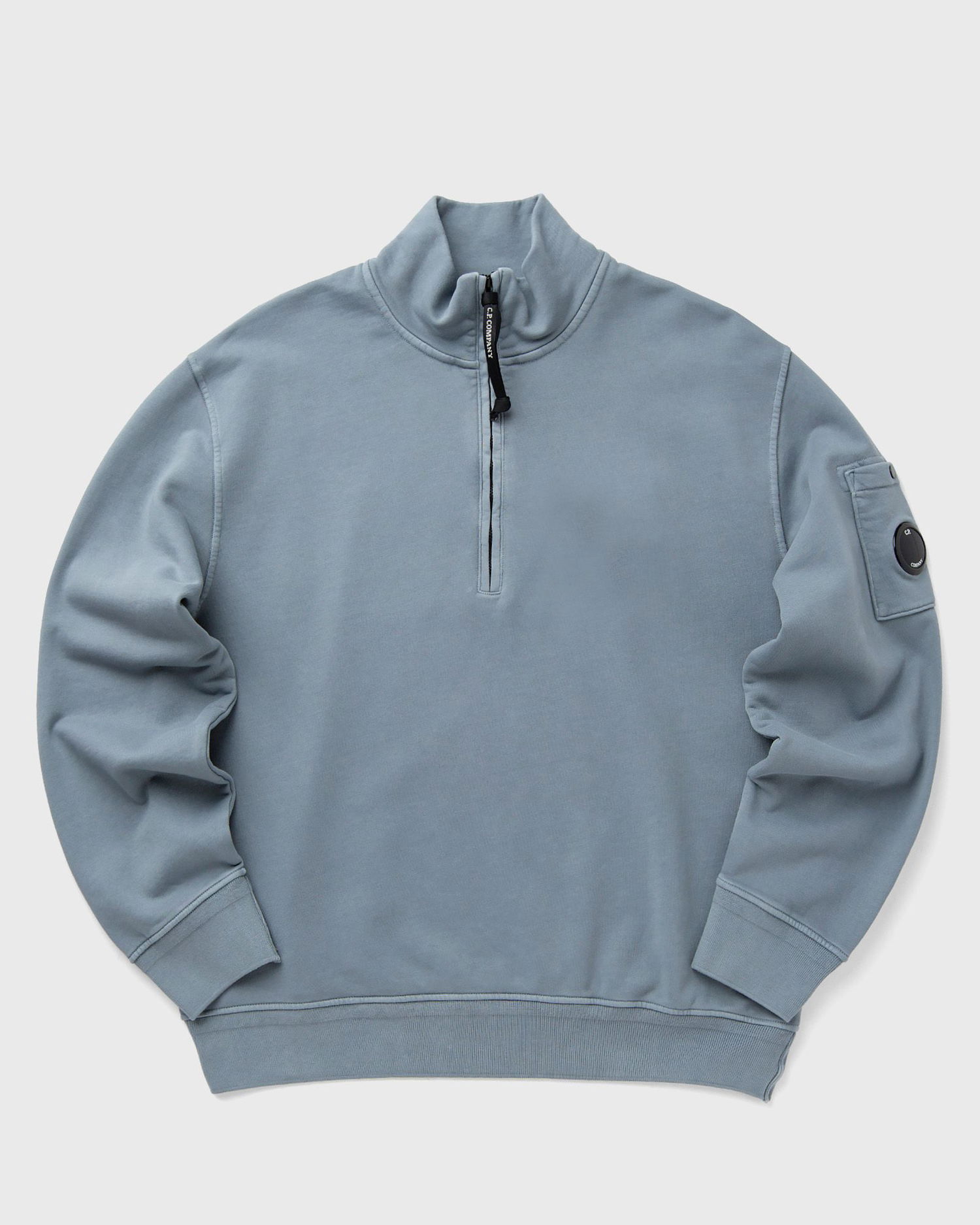 Mikina C.P. Company C.P. Company Cotton Diagonal Fleece Half Zip Sweatshirt Modrá | 18CMSS125A110044R-872, 0