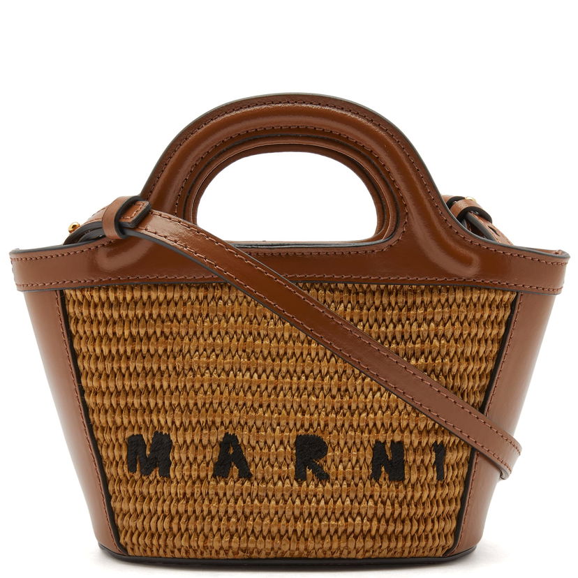 Kabelka Marni Micro Tropicalia Logo Bag "Raw Sienna" Hnedá | BMMP0067Q0-00M50