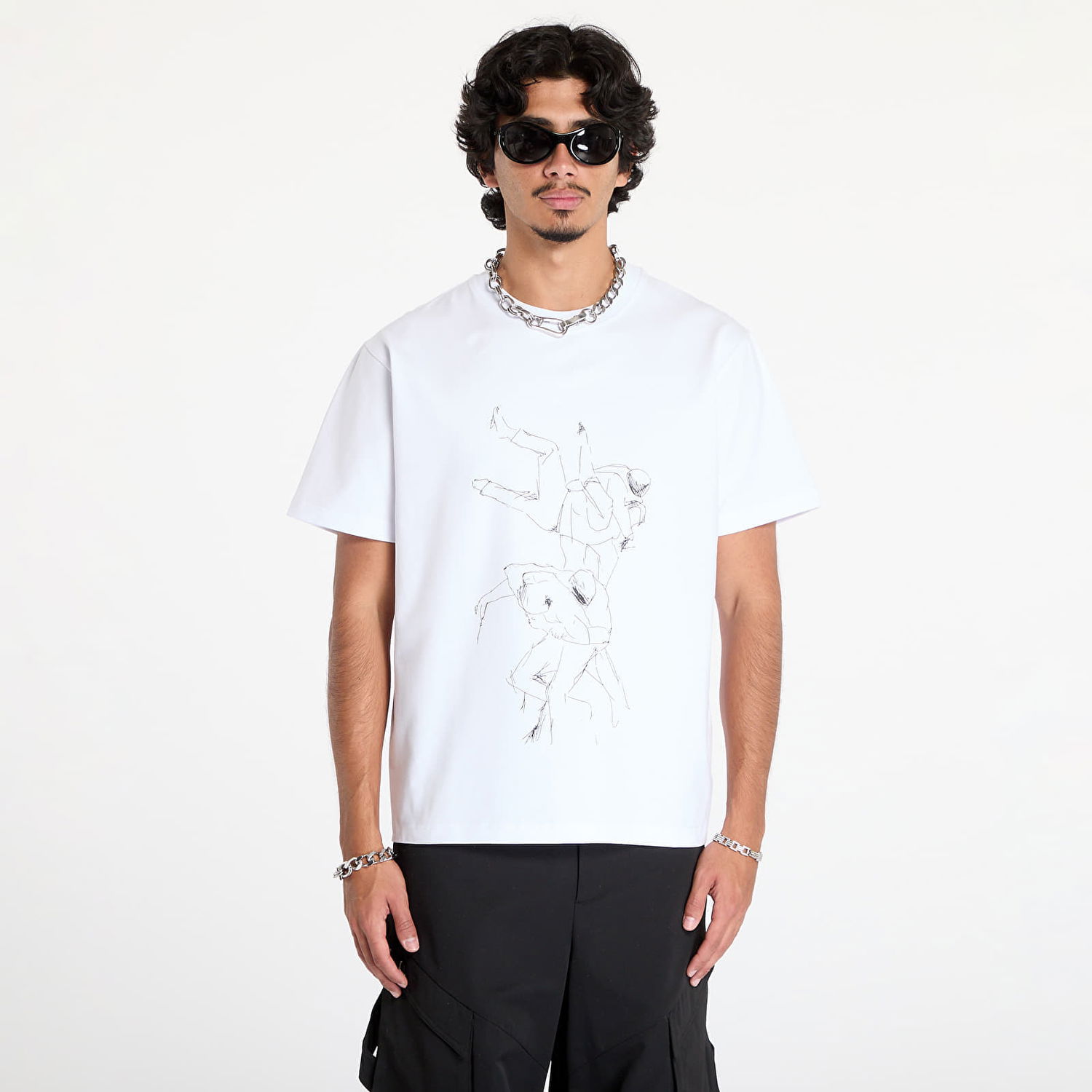 Tričko HELIOT EMIL Shelter Printed T-Shirt Biela | PREAW24_M_09_125_WHT02, 0