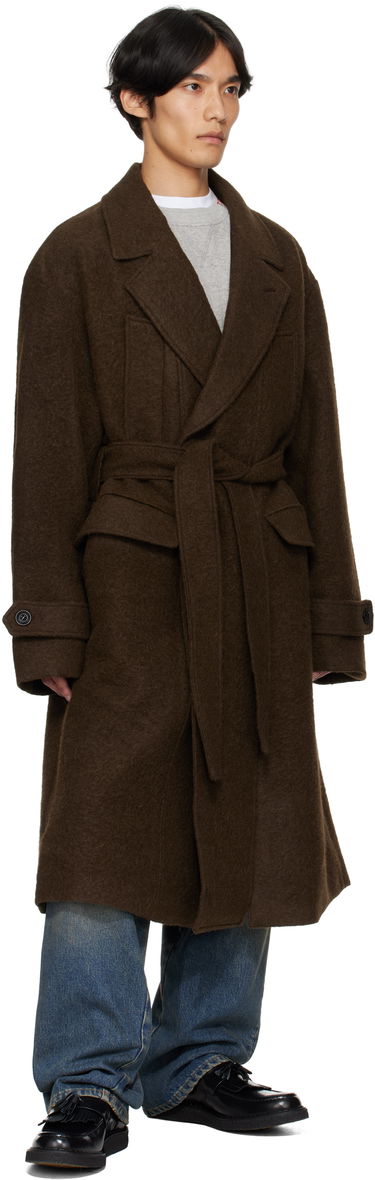 Kabáty Andersson Bell Andersson Bell Mattia Shaggy Wool Robe Coat Hnedá | awa714m, 3