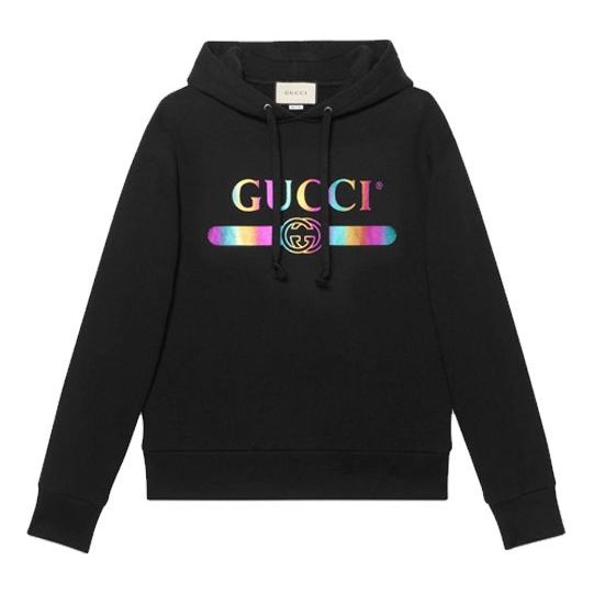 Mikina Gucci Logo Pullover Hoodie Čierna | 475374-XJAPA-1082, 0