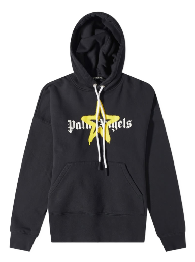Mikina Palm Angels Star Sprayed Logo Popover Hoody Čierna | PMBB058C99FLE0071018
