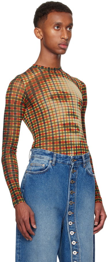 Tričko Jean Paul Gaultier Gaultier Tartan Face Long Sleeve T-Shirt Rôznofarebný | 24/31-F-TO224-T563-95105030, 1
