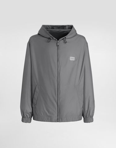 Bunda Dolce & Gabbana Dolce & Gabbana Technical Fabric Hooded Sports Jacket Šedá | G9BKZTGJ034N5822, 0
