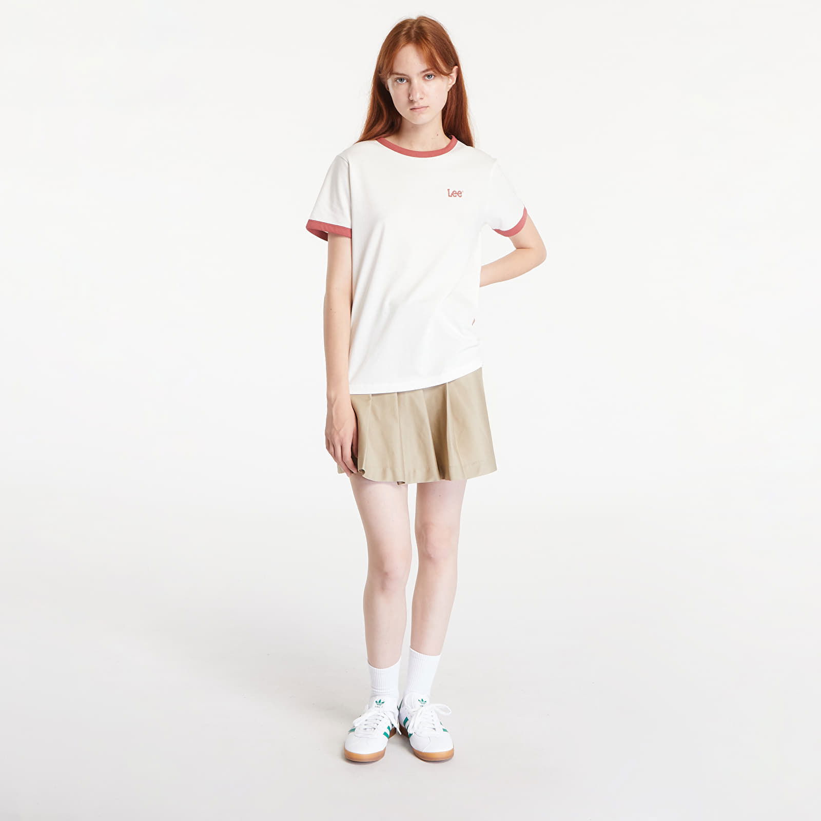 Ringer Tee Ecru