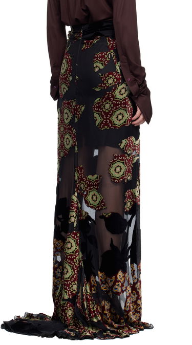 Sukňa Dries Van Noten Dries Van Noten Layered Viscose Silk Maxi Skirt Rôznofarebný | 252-010886-2145, 2