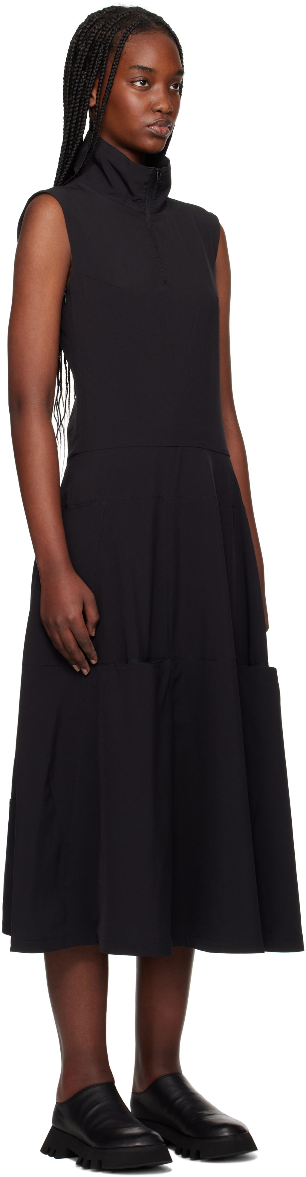 Šaty Y-3 Y-3 Half-Zip Midi Dress Čierna | JI7087, 1