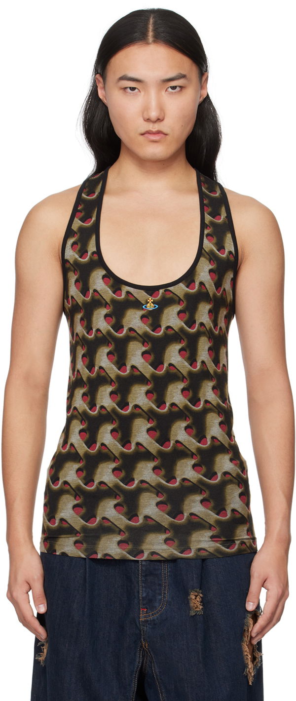 Tielko Vivienne Westwood Embroidered Tank Top Čierna | 2G010004-J005V-, 0