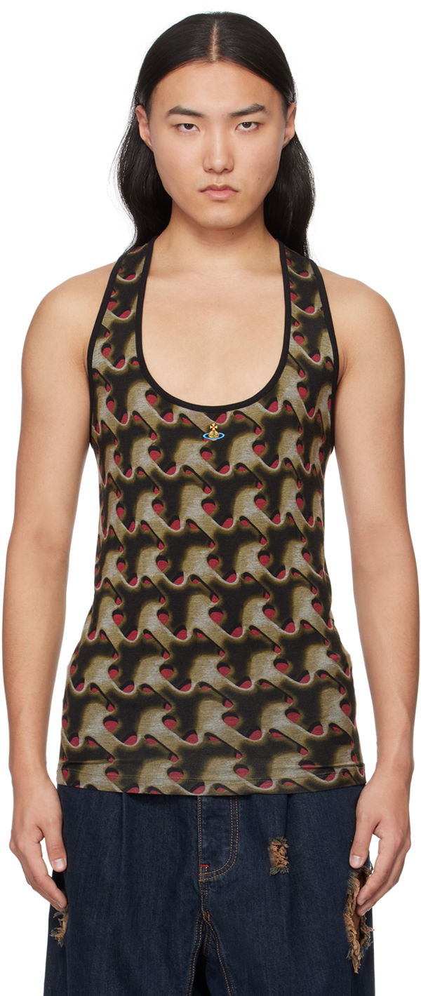 Tielko Vivienne Westwood Embroidered Tank Top Čierna | 2G010004-J005V-