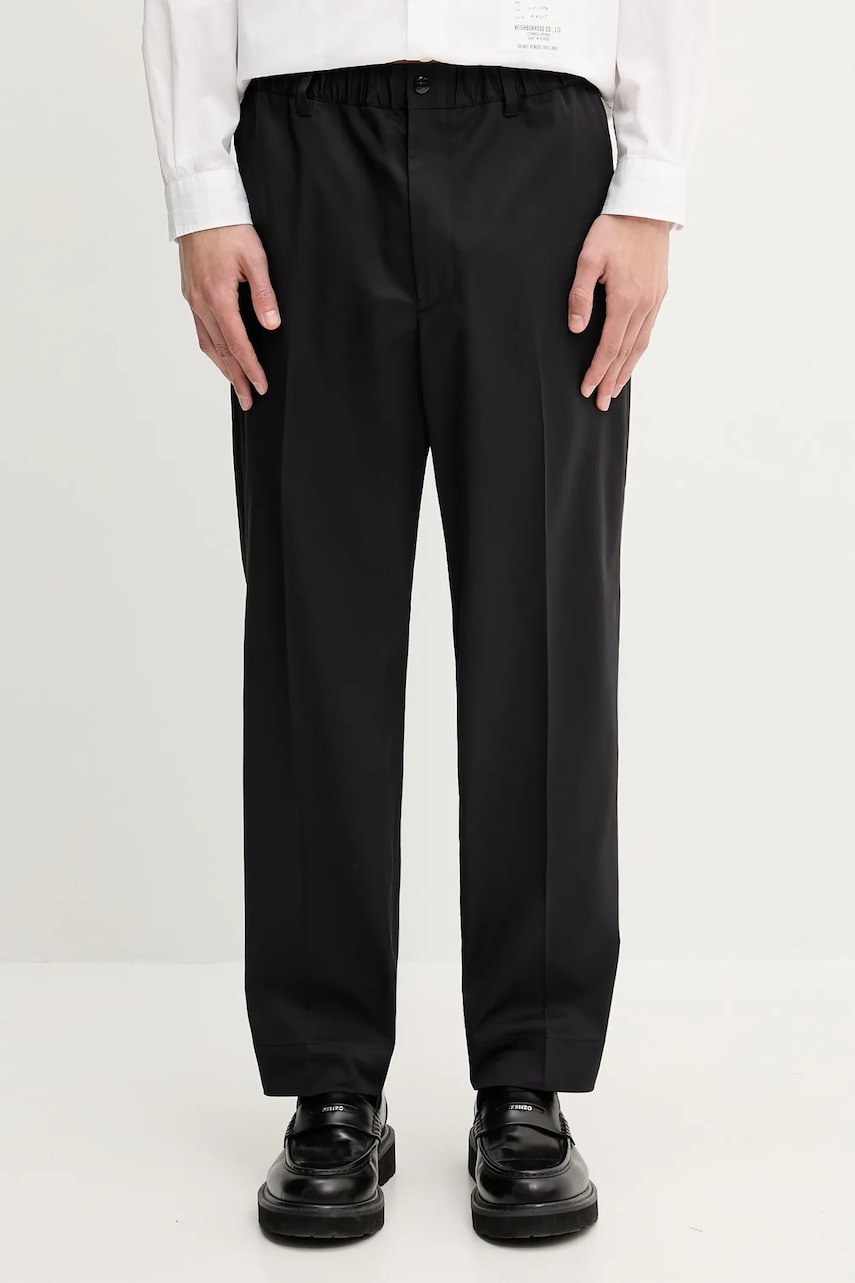Nohavice Neighborhood NEIGHBORHOOD TAPEREDSILHOUETTE Tapered Trousers Čierna | 251ZANH.PTM01, 0