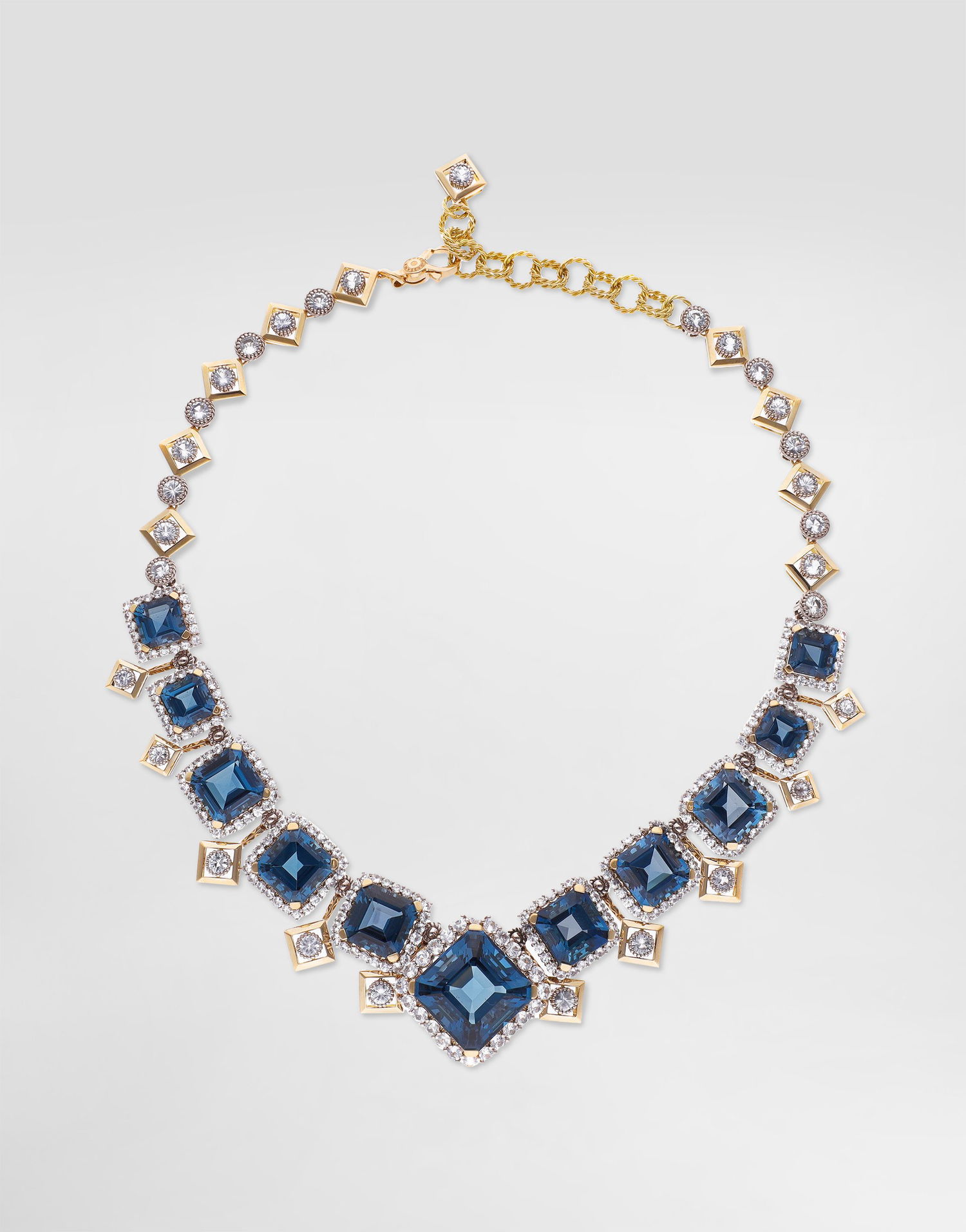 Náhrdelník Dolce & Gabbana Dolce & Gabbana Eleganza 18K Gold, Topaz, and Sapphire Necklace Modrá | WNSA3GWTOP187583, 0