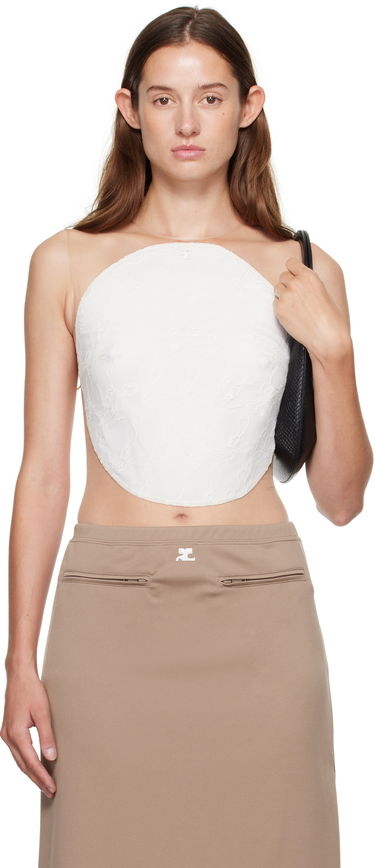 Body Courrèges Courrèges Circle Lace Bodysuit Biela | 325JBD143PA0132, 0