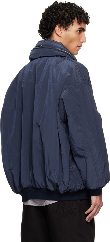Bomber bunda HED MAYNER Hed Mayner Crinkled Bomber Jacket Navy | HMMC10060AHC156, 2