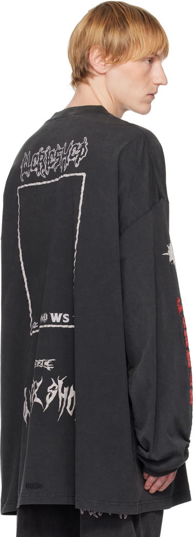 Tričko 032C Telepresence Oversized Longsleeve T-shirt Čierna | S25-URC-0271-050, 2