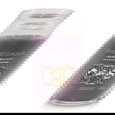 Sviečka Yankee Candle Signature Large Two-Wick Halloween Mystical Tarot Card Jar Candle with Licorice Cherry Tonka Scent Fialová | 43492, 0