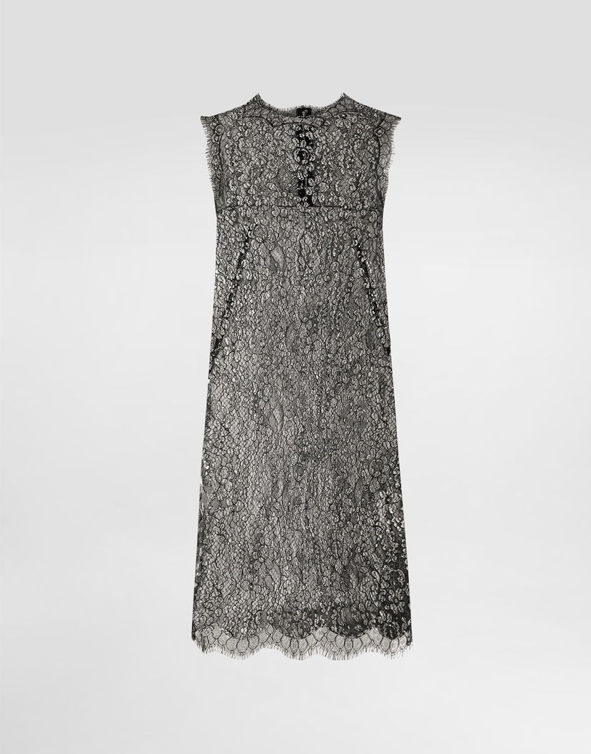 Šaty Dolce & Gabbana Lamé Lace Dress Čierna | F6ATYTILMCFS0998