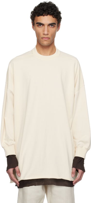 Mikina Rick Owens Rick Owens Hollywood Tommy LS Sweatshirt Béžová | RU01E5276 BA, 0