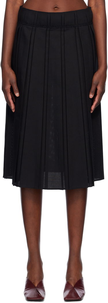 Sukňa Jil Sander Jil Sander Pleated Midi Skirt Čierna | J02MA0256_J40217, 0