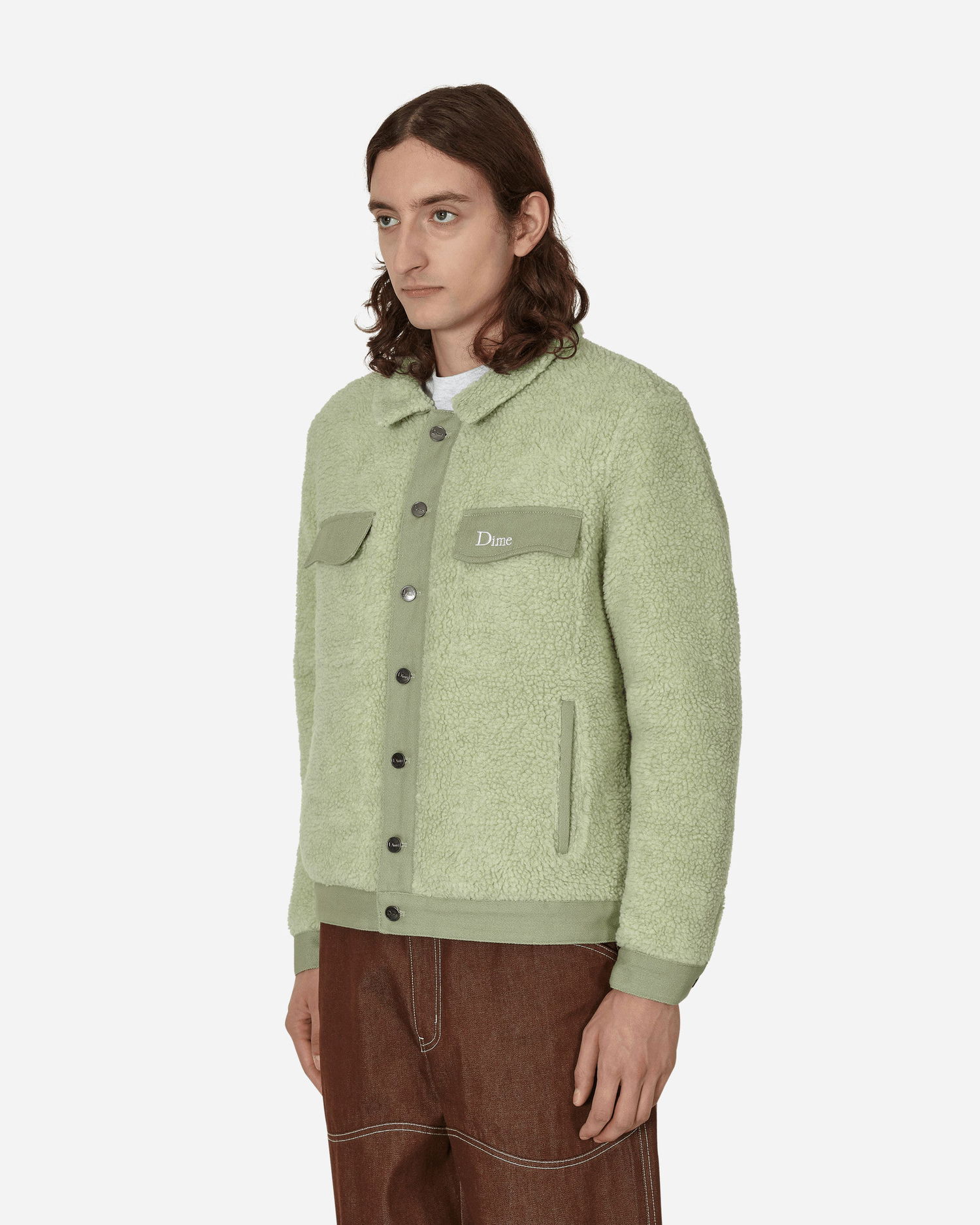 Vetrovka Dime Sherpa Denim Jacket Zelené | DIMED2F3 GRN, 1