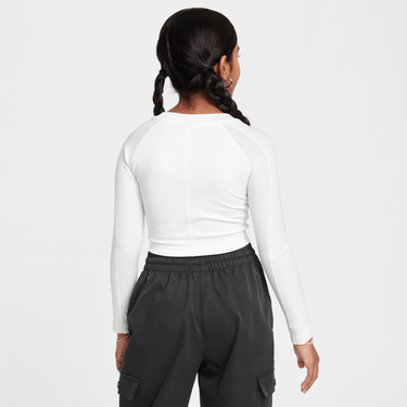 Crop Top Nike Nike Sportswear Long Sleeve Crop Top Biela | HF8200-133, 3