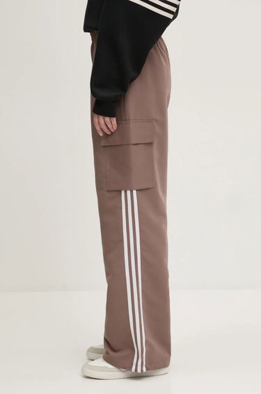 Tepláky adidas Originals adidas Originals Adicolor 3-Stripe Cargo Pants High Waist Hnedá | JC8138, 1