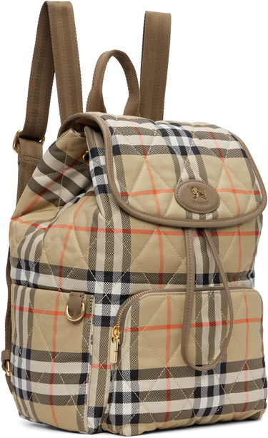 Batoh Burberry Burberry Horseshoe Quilted Backpack Béžová | 8115396, 1