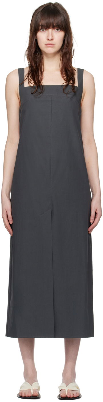 Šaty Loulou de Saison Loulou de Saison Makeen Midi Dress Šedá | MAKEEN, 0